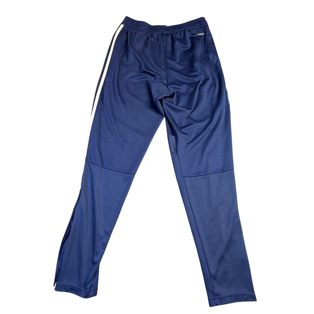 Adidas Aeroready Soccer Training Pants Mens Medium Navy Blue 3-Stripe‎ Track